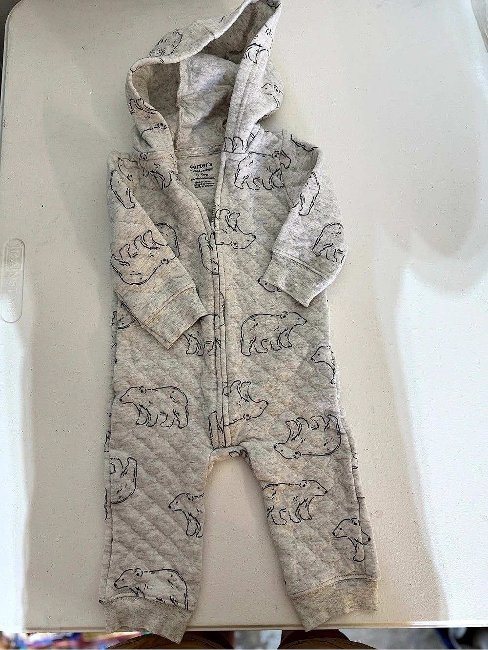 Carter's Baby Bear Footie Gray Size 6-9M